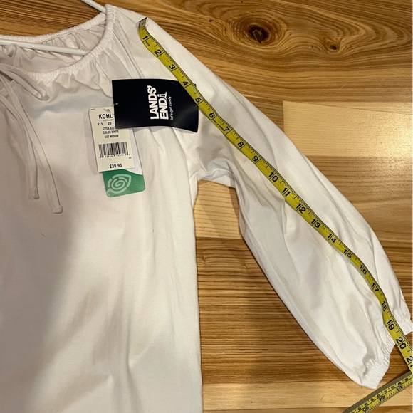 Lands' End Medium White Shirt - Picture 6 of 6